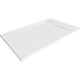 Tecnomat PIATTO DOCCIA PREMIUM EFFETTO PIETRA IN MARMORESINA BIANCO 80x140 cm H 3 cm