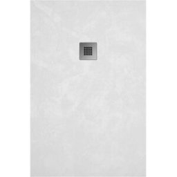 Tecnomat PIATTO DOCCIA SOFIA IN MARMORESINA SPATOLATO BIANCO 70x120 H 2,5 cm PILETTA Ø 90 mm