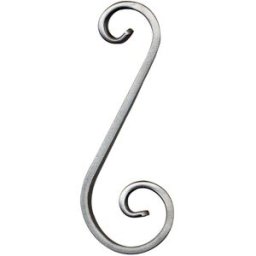 Pro_metal_design RICCIO A S FERRO 150x65 mm SEZIONE 12x6 mm PER ORNAMENTI