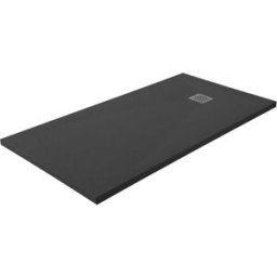 Tecnomat PIATTO DOCCIA SERIE SWING IN MARMORESINA ANTRACITE 80x120 cm H 2,7cm PILETTA Ø 90 mm