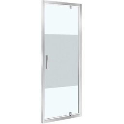 Tecnomat PORTA DOCCIA FENIS BATTENTE 78-82 cm H 190 cm VETRO SERIGRAFATO 6mm PROFILI METALLO CROMATO