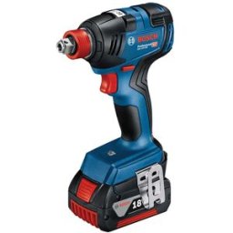 Bosch TRAPANO AVVITATORE IMPULSI 18V GDX 18V200 2 BATTERIE 4Ah 200Nm ESAGONO 1/4'' QUADRO 1/2''