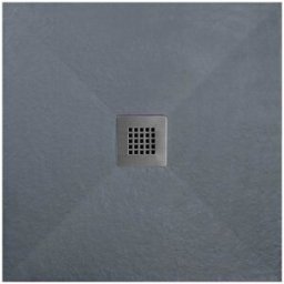 Tecnomat PIATTO DOCCIA SERIE SWING IN MARMORESINA ANTRACITE 70x70 cm H 2,7cm PILETTA Ø 90 mm