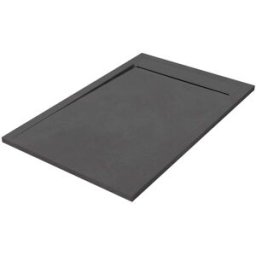Tecnomat PIATTO DOCCIA SERIE HIGH MARMORESINA SPATOLATO PIOMBO 80x140 H 3 cm PILETTA Ø 90 mm