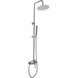 Marvel COLONNA DOCCIA CLELIA 1 GETTO CROMO SOFFIONE INOX Ø 250 mm MISCELATORE MECCANICO