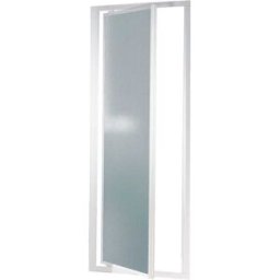 Tecnomat PORTA DOCCIA GRANCAYM BATTENTE (65-69) H185cm VETRO TEMPERATO 3 mm STAMPATO PROFILI BIANCHI