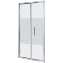 Tecnomat PORTA DOCCIA FENIS PIEGHEVOLE 88-92 cm H190cm VETRO SERIGRAFATO 6mm PROFILI METALLO CROMATO