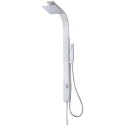 Aquapro COLONNA DOCCIA ACQUAPRO ELISA 2.0 2 GETTI IDRO ACCIAIO SATINATO SOFFIONE INOX 200x200 mm