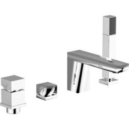 Teorema GRUPPO MISCELATORE BORDO VASCA ALASKA CROMO BOCCA EROGAZIO DEVIATORE E DOCCETTA