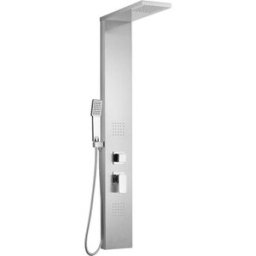 Aquapro COLONNA DOCCIA IDRO ACQUAPRO AMANTEA IN ACCIAIO INOX 2 GETTI CON MISCELATORE E DEVIATORE