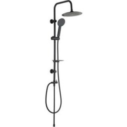 Aquapro COLONNA DOCCIA ACQUAPRO NEA 1 GETTO NERA SOFFIONE ABS Ø 240 mm INTERASSE VARIABILE