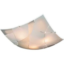 Globo PLAFONIERA PARANJA 3xE27 60W IN METALLO CROMO E VETRO SERIGRAFATO 40x40 cm IP20