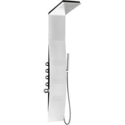 Aquapro COLONNA DOCCIA IDRO ACQUAPRO NAIDA IN ALLUMINIO CROMATO 3GETTI CON MISCELATORE E DEVIATORE