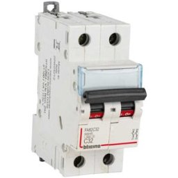 Tecnomat INTERRUTTORE MAGNETOTERMICO BTICINO 2P 32A 4,5kA CURVA C 2 MODULI 400 Va.c. ACCESSORIABILE