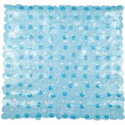 Tecnomat TAPPETO DOCCIA VASCA SEFFA QUADRATO 54x52 cm ANTISCIVOLO IN PVC TRASPARENTE BLU