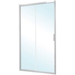 Tecnomat PORTA DOCCIA VITA SCORREVOLE 112-117H195 VETRO TEMPERATO TRASPARENTE 6 mm PROFILI ARGENTO LUCIDO