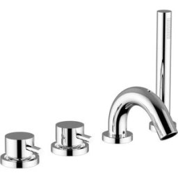 Teorema GRUPPO MISCELATORE BORDO VASCA KEO CROM C/BOCCA EROGAZIONE DEVIATORE E DOCCETTA