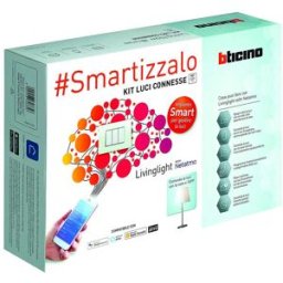 BTicino KIT LIVING LIGHT SMART BIANCO CON GATEWAY COMANDO ENTRA-ESCI E 3 DEVIATORI