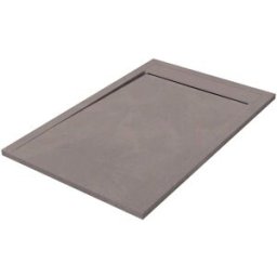 Tecnomat PIATTO DOCCIA SERIE HIGH MARMORESINA SPATOLATO TORTORA 80x100 H 3 cm PILETTA Ø 90 mm