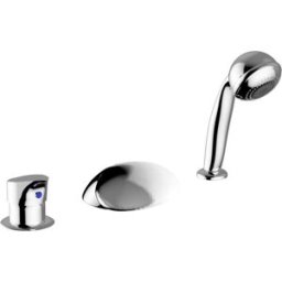 Teorema GRUPPO MISCELATORE BORDO VASCA VEGA CON BOCCA DI ERGOAZIONE, DEVIATORE E DOCCETTA