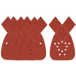 Stanley 5 FOGLI ABRASIVI GRANA 60 ATTACCO A STRAPPO PER MOUSE