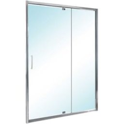 Tecnomat PORTA DOCCIA VITA BATTENTE 97-102 195 cm VETRO TEMPERATO TRASPARENTE 6 mm PROFILI ARGENTO LUCIDO