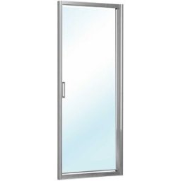 Tecnomat PORTA DOCCIA VITA BATTENTE 77-82 H195cm VETRO TEMPERATO TRASPARENTE 6mm PROFILI ARGENTO LUCIDO