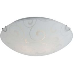 Globo PLAFONIERA BIKE VETRO ARABESCATO 2 x E27 MAX 60W DIMENSIONI Ø 30 cm SPESSORE 9 cm