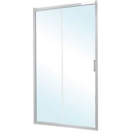 Tecnomat PORTA DOCCIA VITA SCORREVOLE 153-158H195 VETRO TEMPERATO TRASPARENTE 6 mm PROFILI ARGENTO LUCIDO