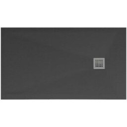 Tecnomat PIATTO DOCCIA SERIE SWING IN MARMORESINA ANTRACITE 70x100 cm H 2,7cm PILETTA Ø 90 mm