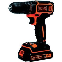 Black & Decker TRAPANO AVVITATORE B&D 18 V BDCDC18K-QW BATTERIA LITIO 1,5 Ah PESO 2,3 kg