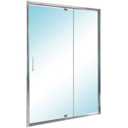 Tecnomat PORTA DOCCIA VITA BATTENTE 117-122 H195 VETRO TEMPERATO TRASPARENTE 6mm PROFILI ARGENTO LUCIDO