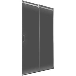 Tecnomat PORTA DOCCIA ROLLER SCORREVOLE 117-119,5 H200cm VETRO TEMPERATO 8mm FUME' PROFILI CROMATI