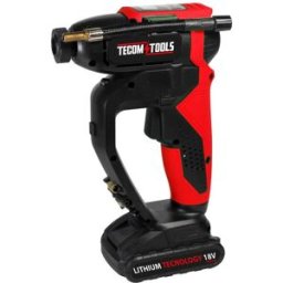 Tecom MINICOMPRESSORE PORTATILE A BATTERIA 18V BATTERIA LITIO 2 Ah PORTATA 14 l/m PRESSIONE 160 PSI