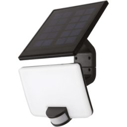 Tecnomat PROIETTORE SOLARE 8W FINO A 800 lumen 4000K LUCE BIANCA PANNELLO E SENSORI PIR NERO IP54