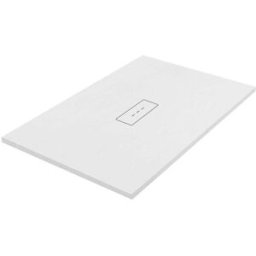 Tecnomat PIATTO DOCCIA SERIE TECNO IN MARMORESINA ARDESIA BIANCO 70x140 H 3 cm PILETTA Ø 90 mm
