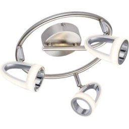 Tecnomat SPIRALE 3 LUCI GLOBO RODRIK IN NICKEL MATT E ACRILICO 5W 930 lumen 3000K LUCE CALDA