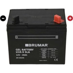 Fulbat BATTERIA AL GEL PER TRATTORINO 12 V 28 A U1R9SLA POSITIVO DESTRO L195xH176xP125 mm
