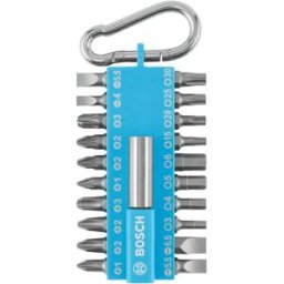 Bosch MOSCHETTONE PORTAINSERTI CON 21 BIT ACCIAIO S2 BLU