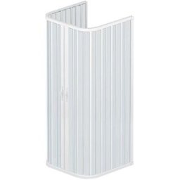 Tecnomat BOX DOCCIA SATURNIA SOFFIETTO 3 LATI 70- 80 H185cm APERTURA CENTRALE IN PVC PROFILO BIANCO
