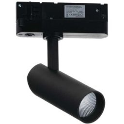 Intec_fan PROIETTORE LED PER SISTEMA A BINARIO ACTION 13W 1300 lumen 4000K LUCE BIANCA COLORE NERO