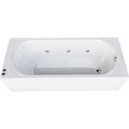 Luxtone VASCA IDROMASSAGGIO BN118 170x70 cm IN ACRILICO BIANCA PANNELLO FRONTALE LATERALE