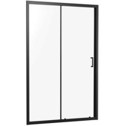 Tecnomat PORTA DOCCIA NEWPORT SCORREVOLE 100 H200 VETRO TEMPERATO TRASPARENTE 6mm PROFILI ALLUMINIO NERO