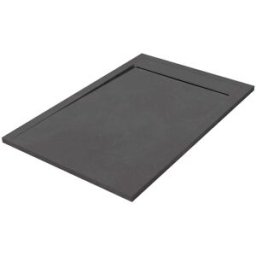 Tecnomat PIATTO DOCCIA SERIE HIGH MARMORESINA SPATOLATO PIOMBO 80x120 H 3 cm PILETTA Ø 90 mm