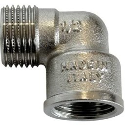 Faid GOMITO DI RACCORDO PIANO COTTURA M1/2"xF1/2" N OTTONE