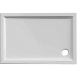 Tecnomat PIATTO DOCCIA SERIE MIAMI IN ACRILICO BIANCO 80x120 H 6 cm PILETTA Ø 90 mm