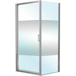 Tecnomat PORTA DOCCIA VITA BATTENTE 87-92 195 cm VETRO TEMPERATO SERIGRAFATO 6 mm PROFILI ARGENTO LUCIDO