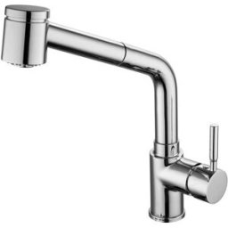 Tecnomat MISCELATORE LAVELLO MARVEL BERNA CROMO BOCCA BASSA CON DOCCETTA ESTRAIBILE CARTUCCIA Ø35 mm