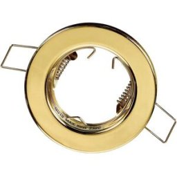 Intec_fan GHIERA A INCASSO REFLEX TONDA COLORE ORO FISSA PER LAMPADINE GU10 O MR16 Ø 80 mm