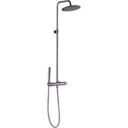 Essebagno COLONNA DOCCIA LUISA GUN METAL MISCELATORE MECCANICO SOFFIONE Ø 250 mm